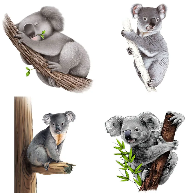 

CM30 Cute Koala Animal Sticker Kid's Bedroom Decal For Occlusion Scratch Decor Vinyl Material