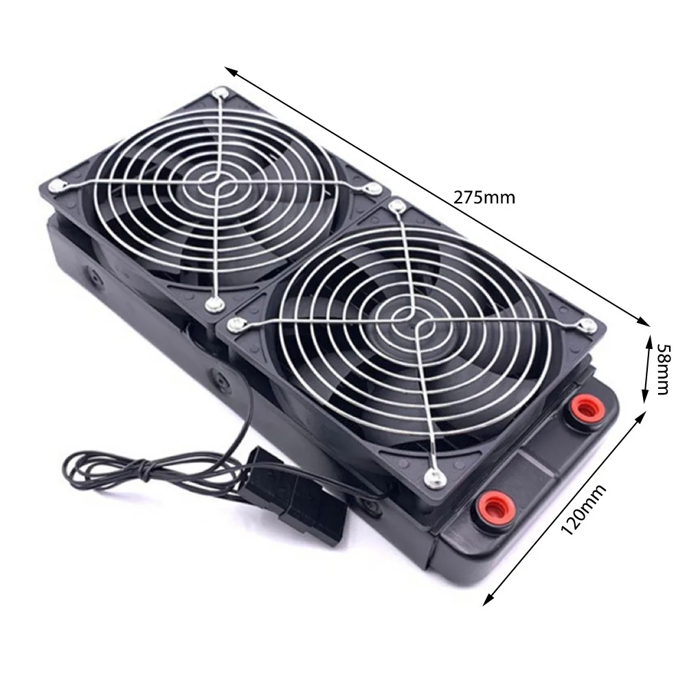 

240mm Water Cooling Radiator Aluminum Heat Exchanger Radiator with Fans 10 Tubes CPU Cooling Heat Sink for Computer