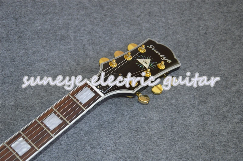 

Hot Sale Vintage Sunburst Suneye Custom Electric Guitar Gold Hardware Solid Guitar Kit Pearl Inlaid Rosewood Fretboard For Sale