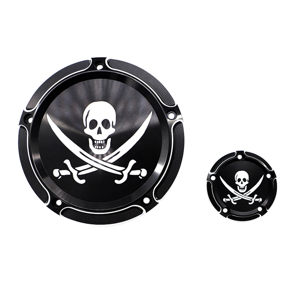 CNC Дерби таймер крышка двигателя для Harley Dyna FLD Street Glide FLHTK FLHR Fatboy FXSTB-Пират Веселый