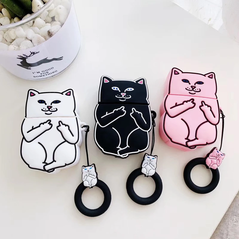 Чехол для Airpods роскошный 3D чехол RIP N DIP Tide Cat Bluetooth беспроводные наушники