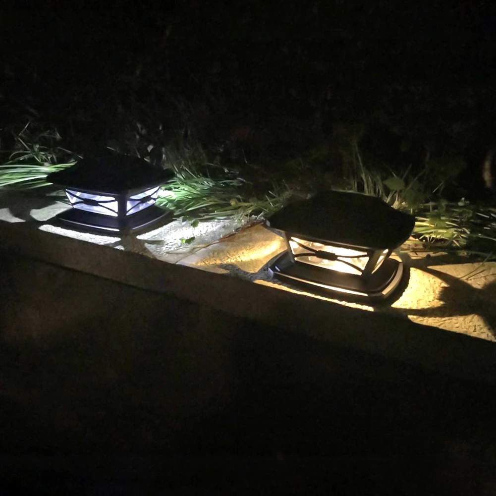 

Solar Column Headlight LED Outdoor Lighting Wall Lamp Garden Fence Gate Pillar Garden Decor Lamp Waterproof Courtyard Porch Lawn