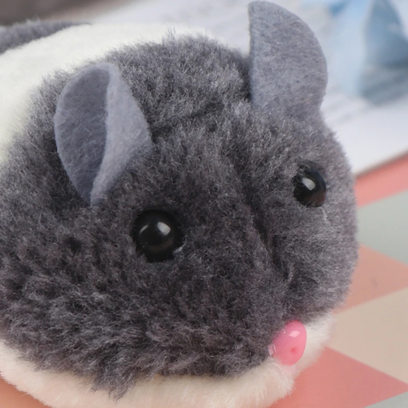 

1pc Cute Pet Plush Toy Shake Movement Mouse Funny Plush Little Mouse Toy Gift Gray / Brown