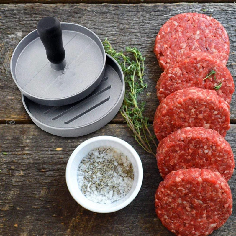 Пресс для гамбургеров круглая форма пресс бургеров алюминиевая мяса говядины