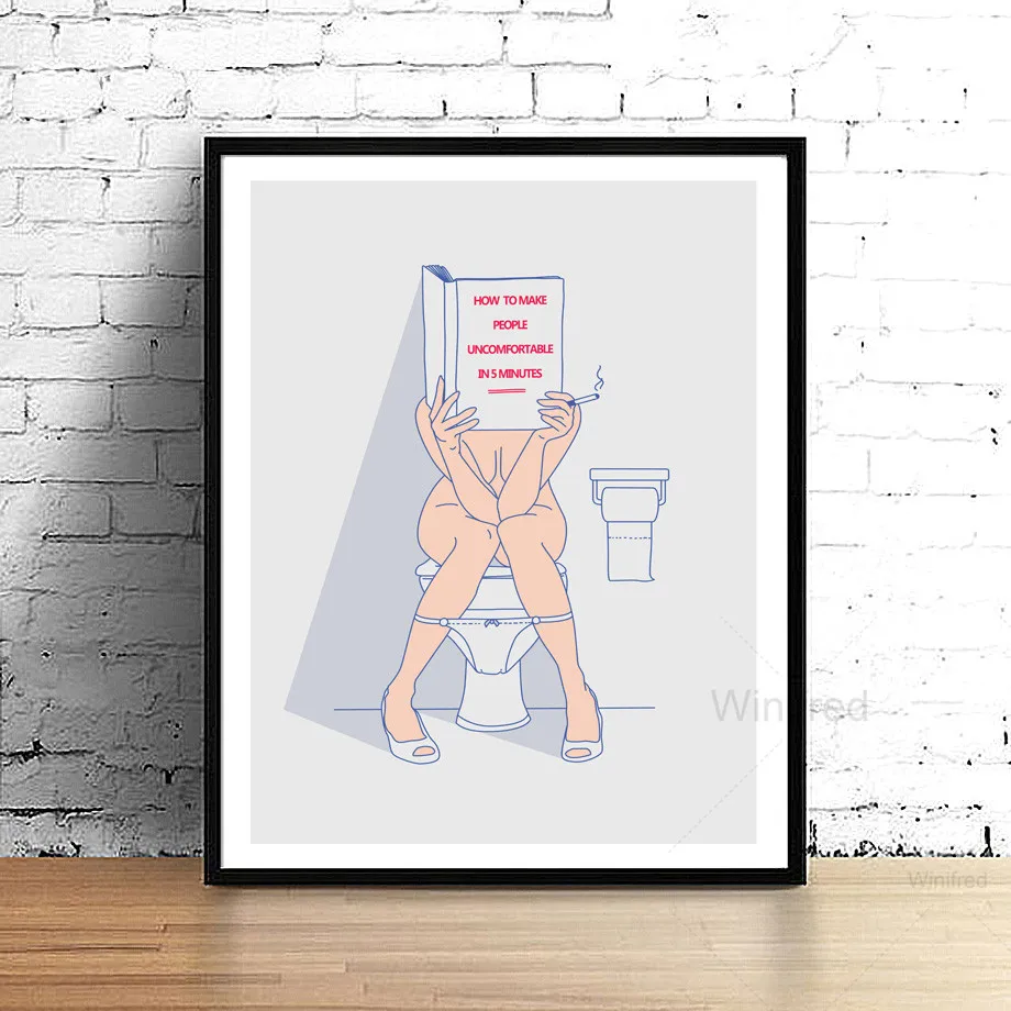 Настенный постер для туалета Vogue художественный принт декора ванной комнаты