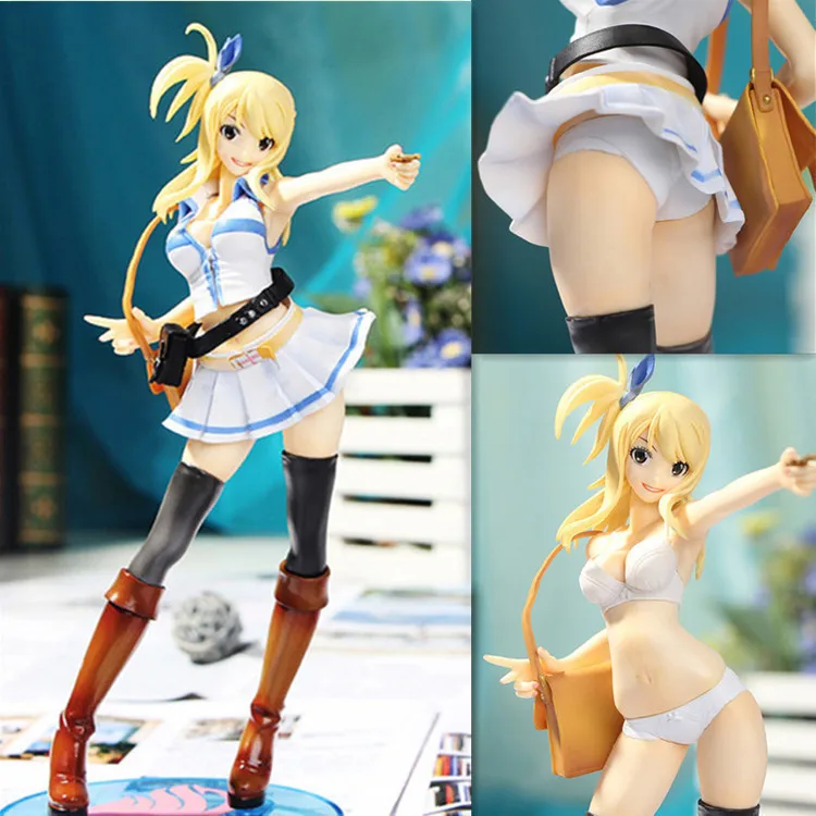 No retail box Японское аниме, сказочный хвост Lucy, аниме Heartfilia, 8 дюймов, сексуальная отлитая ПВХ фигурка, 1/7 масштаб, абсолютно новая - Цвет: No retail box