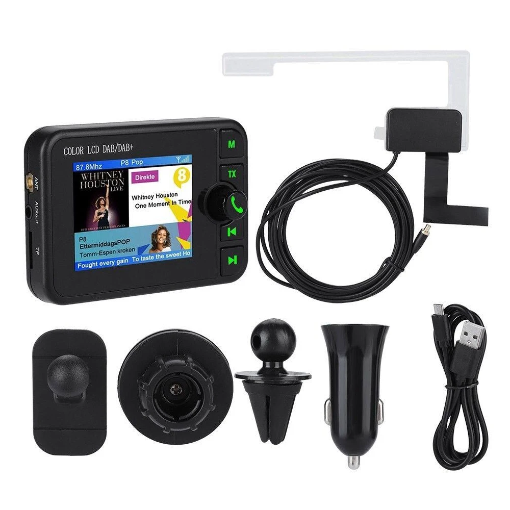 C6 цветной ЖК-экран Bluetooth MP3 fm-передатчик мини dab цифровой радиоприемник адаптер для автомобильных аксессуаров
