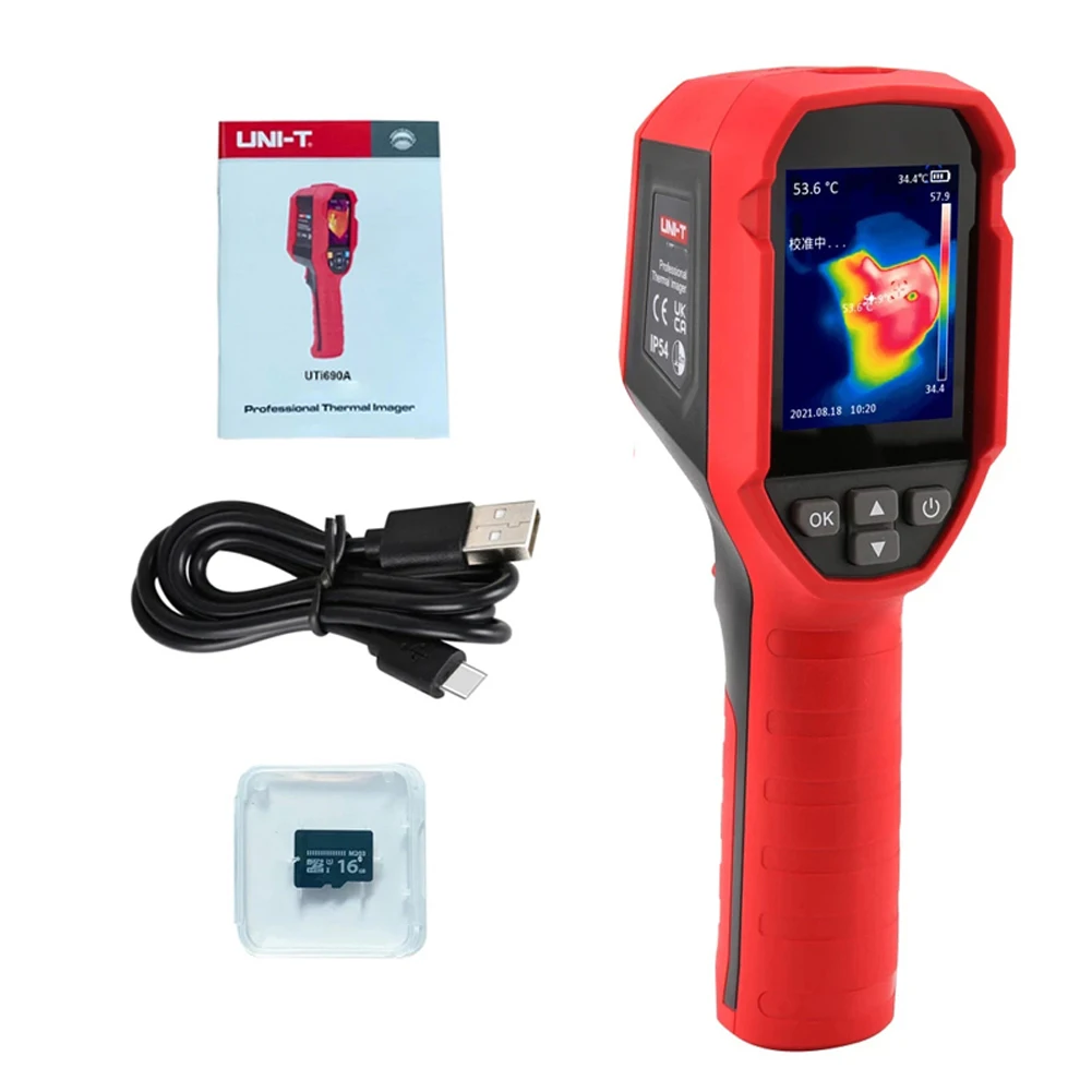 UNI-T UTi690A 1,5-дюймовый тепловизор 2,4*90, Инфракрасный Тепловизор с разрешением от-20 ℃ до 120 ℃/℉, Температурное оповещение