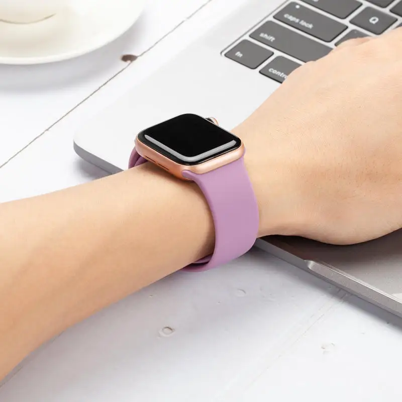 Ремешок для Apple Watch 38 мм 40 мм 42 мм 44 мм силиконовый ремешок IWatch Замена для Apple Watch серии 4,3, 2 38 мм 44 мм 81009