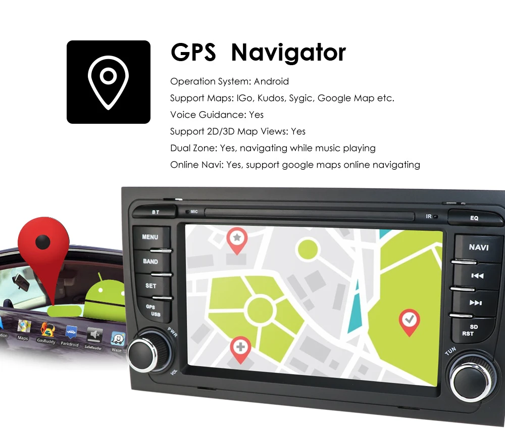 4G wifi Android 9,0 Автомобильный gps Navi для audi A4 2002-2008 S4 RS4 8E 8H B6 B7 с BT RDS мультимедийный плеер радио