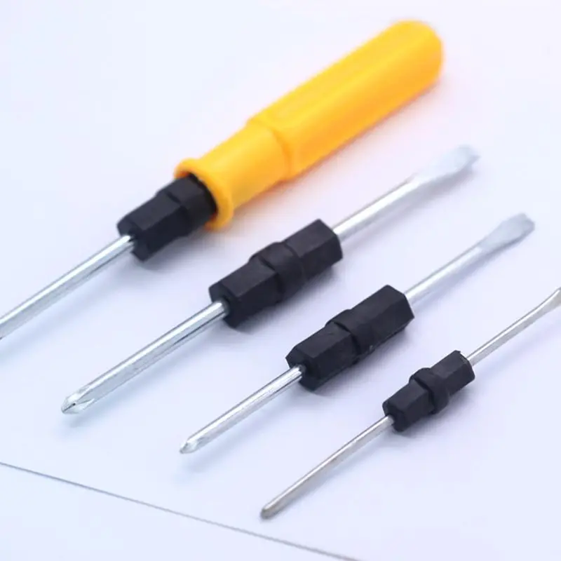 

M4YC Double Ended Screwdriver Ergonomic Handle Slotted & Phillips Screwdriver Manual Hand Repair Tool 2/3/4-inch Durable
