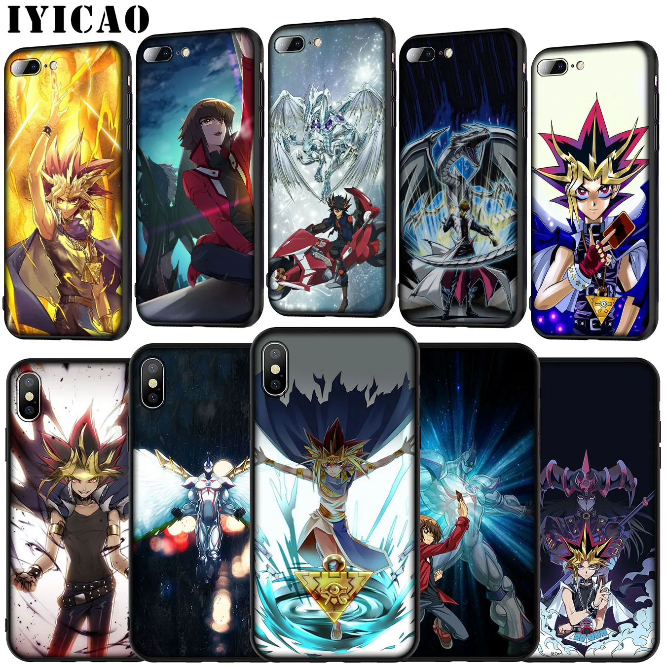 IYICAO Yu gi oh аниме Мягкий силиконовый чехол для iPhone 11 Pro XR X XS Max 6 6S 7 8 Plus 5 5S SE черный