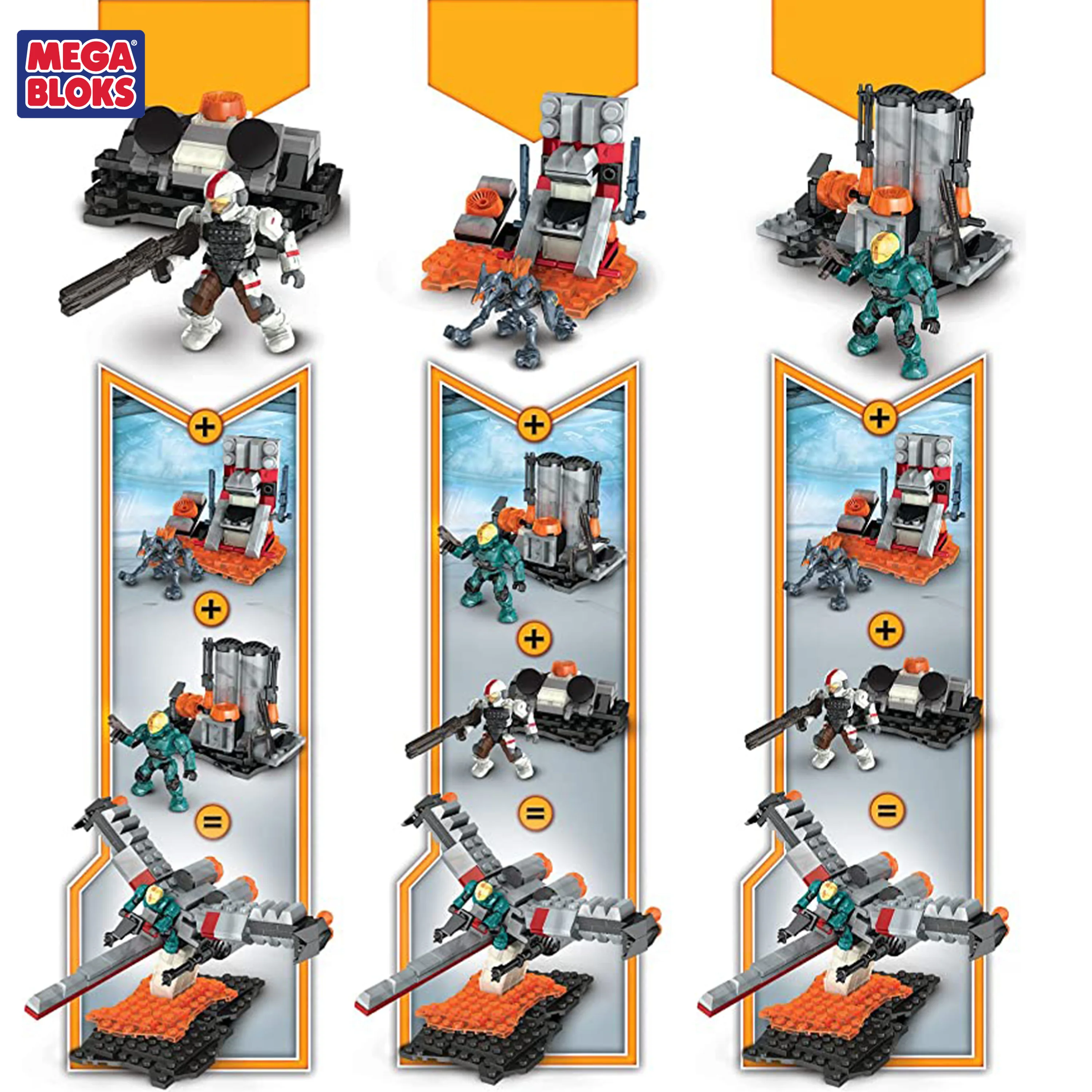 Mega bloks HALO halo Meijiabao 2 5 строительные блоки супер подвижная игрушка кукла цветная