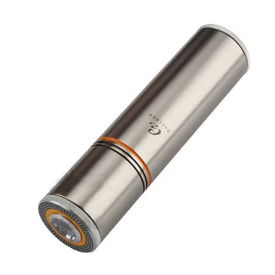 COHIBA Путешествия сигары трубки гаджеты Желтый Черный Серебряный алюминиевый сплав портативный кувшин мини Humidor W/увлажнитель гигрометр - Цвет: silver