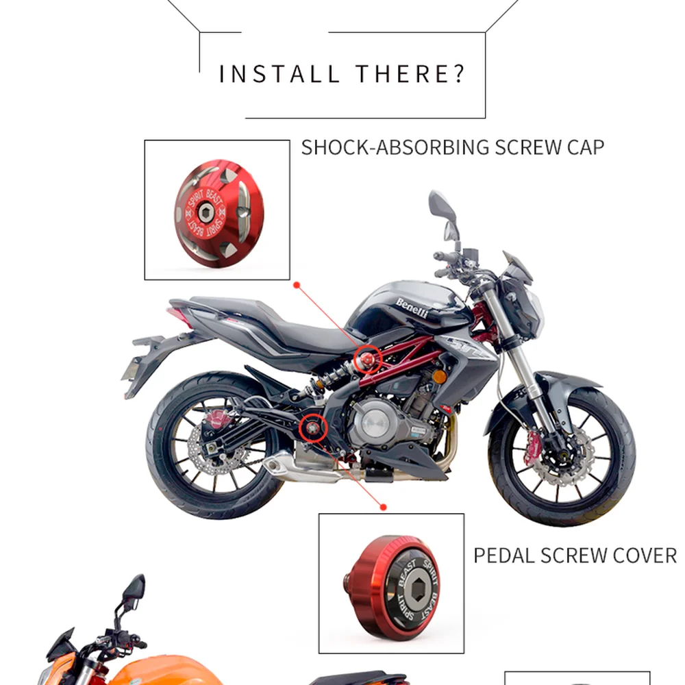 Украшение для кузова мотоцикла SPIRIT BEAST винтовая крышка аксессуары демпфирующий