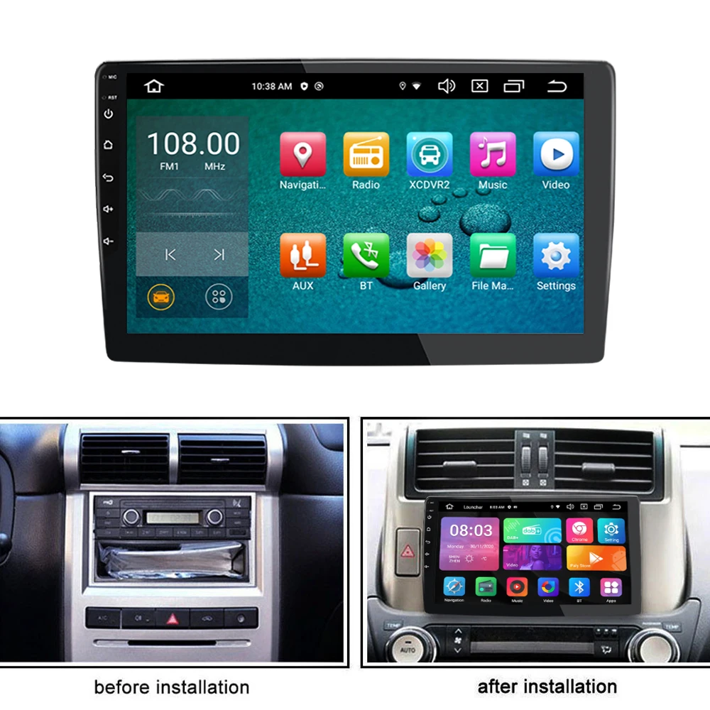 android 11 universal 6128g 2 din android multimedia video player gps bluetooth audio stereo radio for volkswagen kia ford focus free global shipping