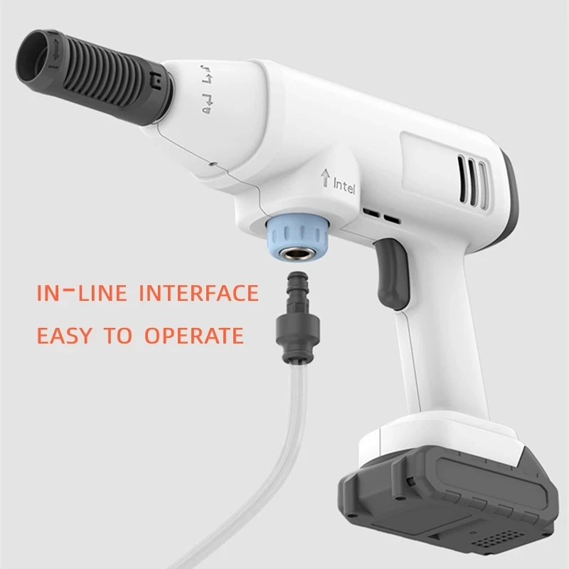 Цена Беспроводной пистолет для мойки автомобиля высокого давления, 350 Вт, 20000 мАч, 45 бар, Портативная стиральная машина высокого давления для бата...