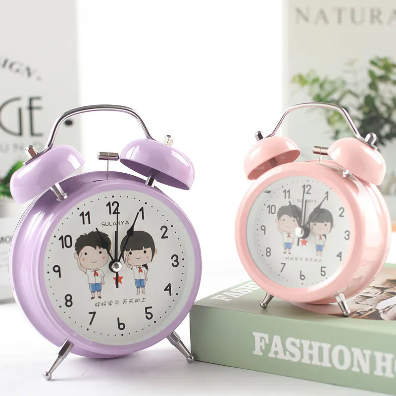 Будильник немой прикроватный простой креативный студенческий мультяшный