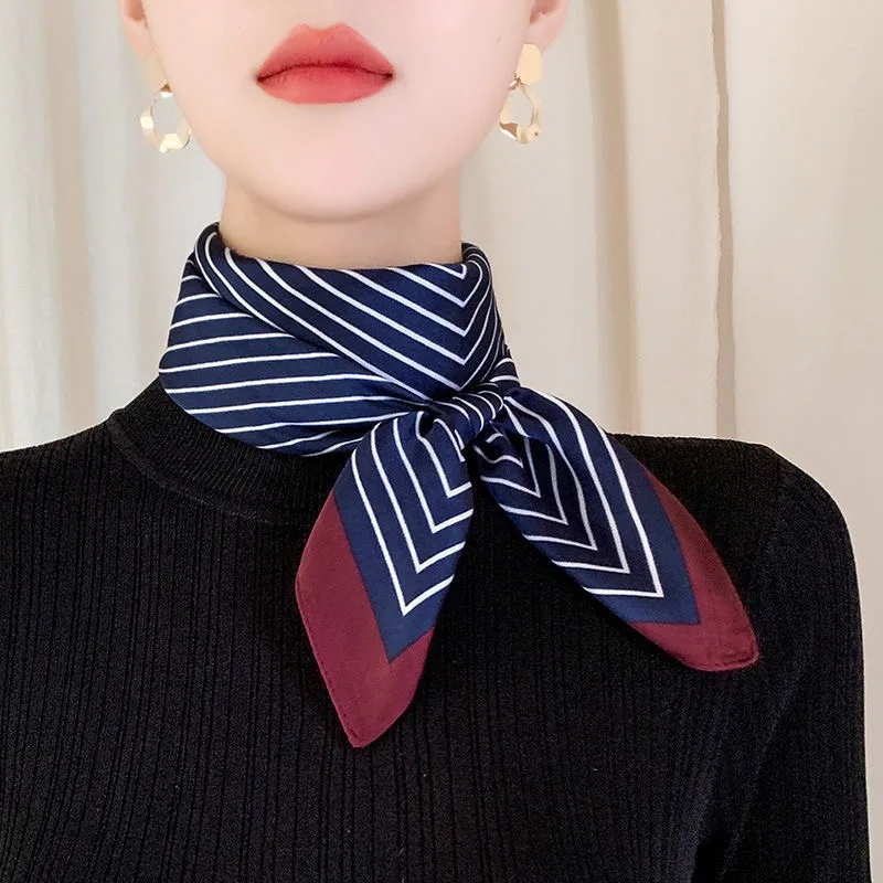 

70*70cm Fashion Handkerchief Women Neck Scarf For Hair Small Shawls Wraps Cute Headband Square Head Scarfs For Ladies Dropship