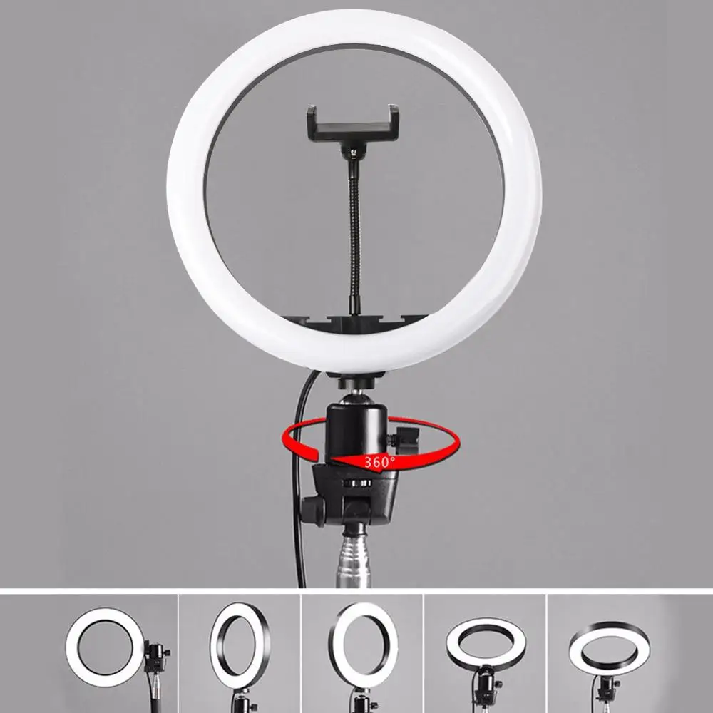 30 см/12 дюймов светодиодный светильник для селфи с подставкой студийной