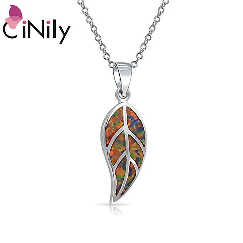 Женские Подвески с опалом CiNily зеленые синие белые оранжевые посеребренным