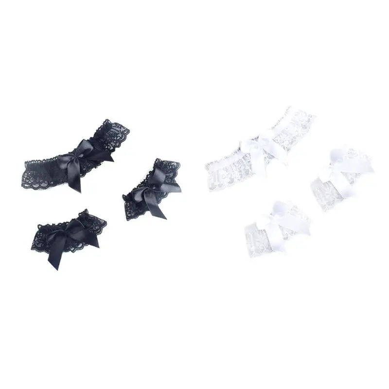 3 шт. Свадебные ажурные Цветочные кружевные широкие кольца на запястье