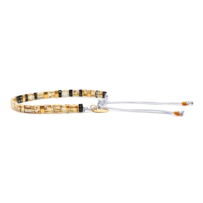 

Bohemian Vintage Handmade Woven MIYUKI Tila Beads Bracelets For Women Men Jewelry Bracelets
