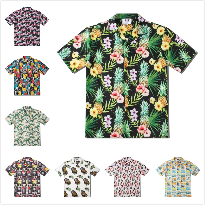 Гавайская пляжная рубашка унисекс для мужчин и женщин с индивидуальным принтом