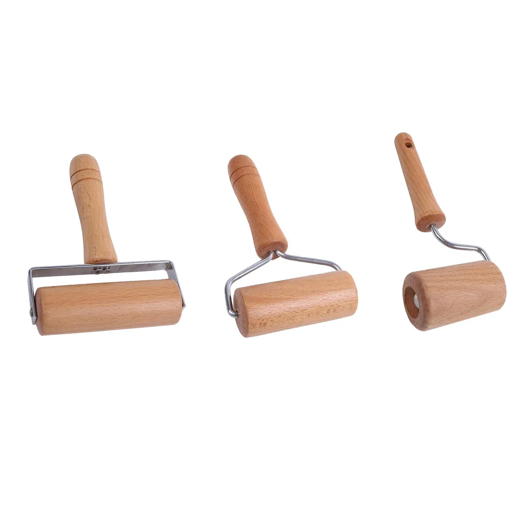 Деревянный роликовый штифт ручной валик для теста помадки печенья чапати пасты
