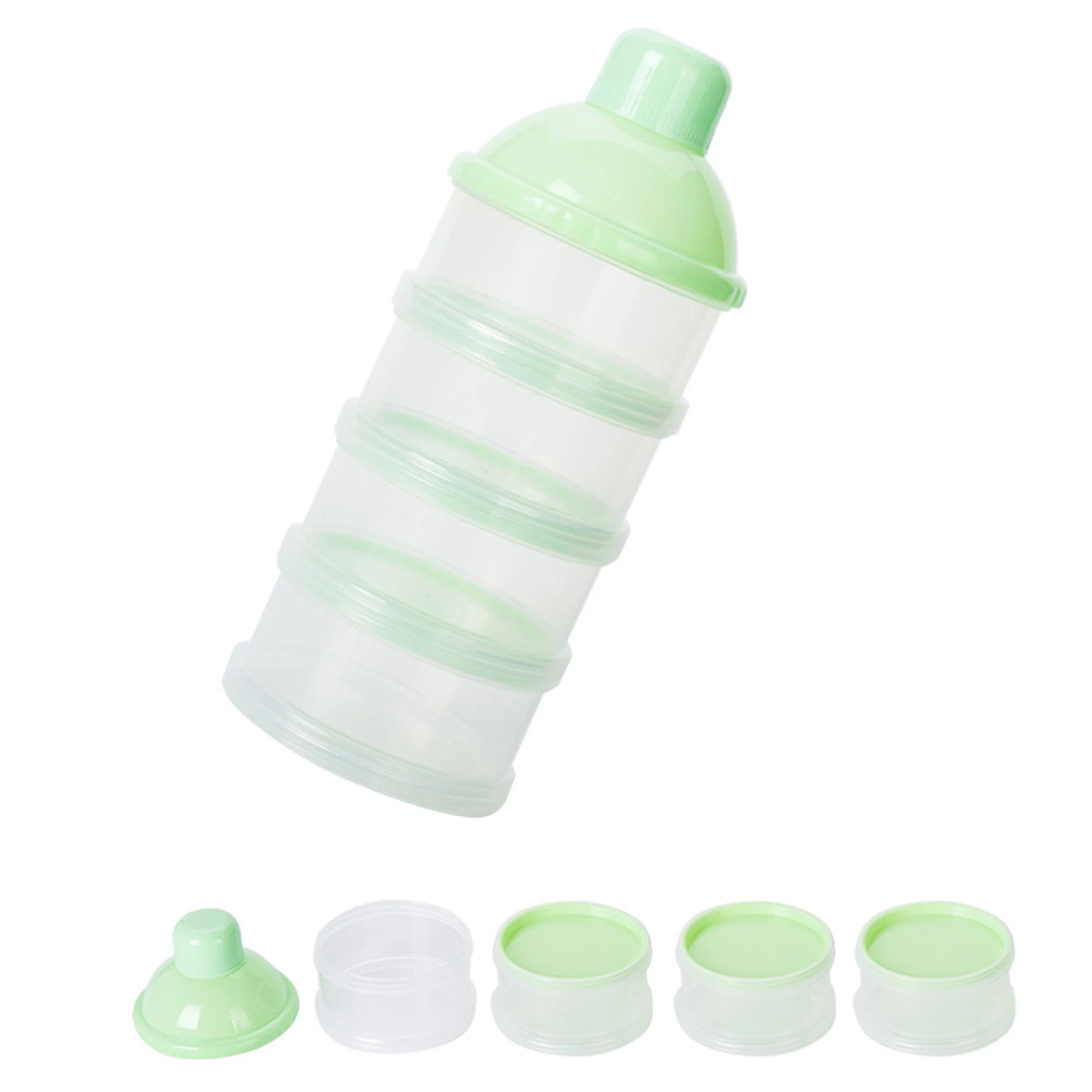 

4 layer Baby Removable Food Storage Box Infants Fruit Toddle Snack Container Milk Powder Portable Essential Box Compartment