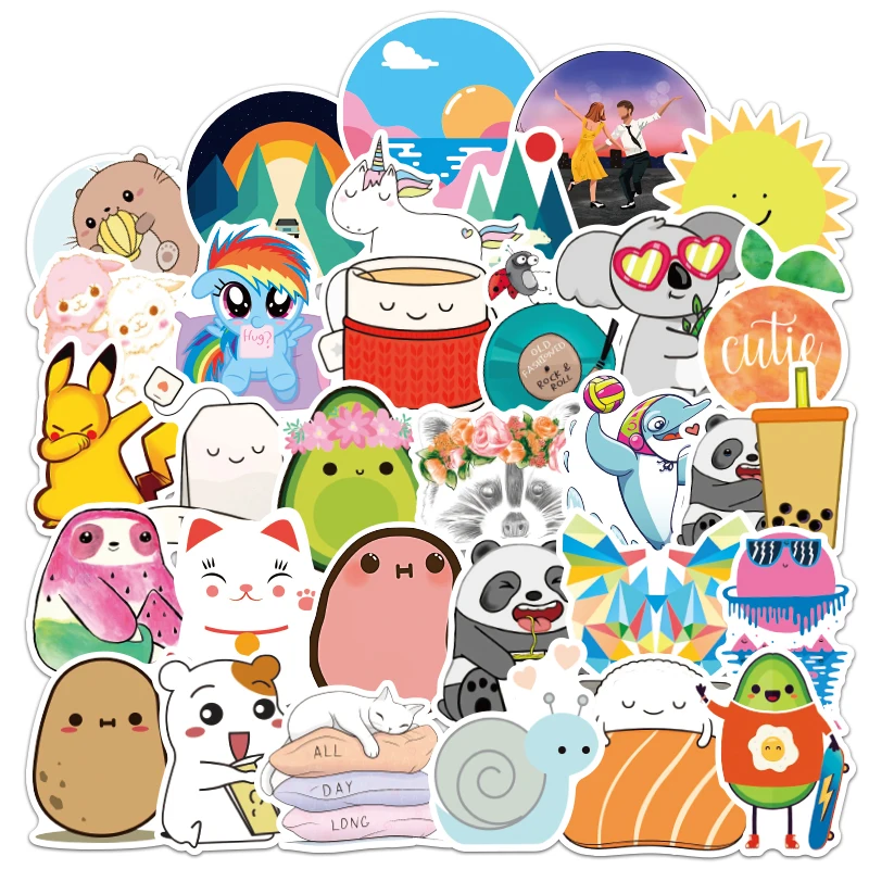 50 шт. наклеек крутые наклейки для девочек водонепроницаемые ноутбука скейтборда