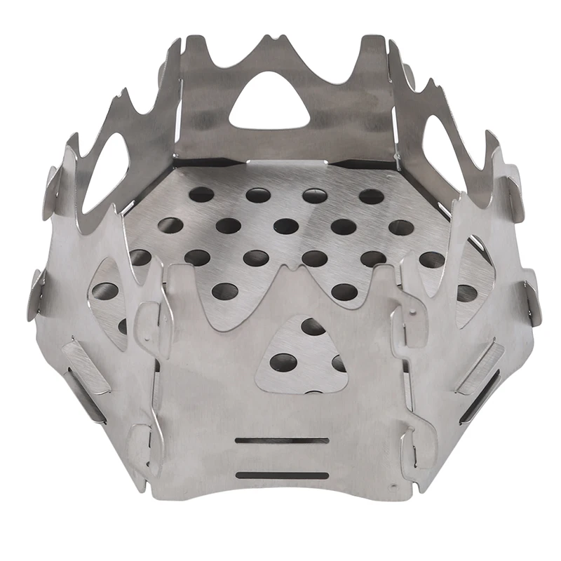 Складная деревянная плита карманная печь из нержавеющей стали шестигранная для