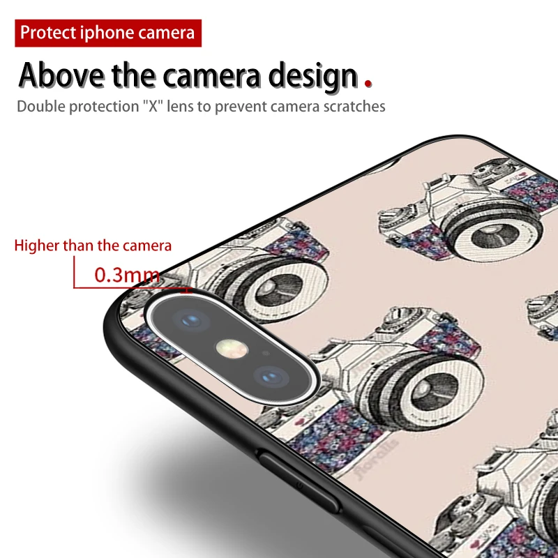 Чехол для телефона iPhone 11 Pro Max XR XS MAX X трендовая камера Apple 8 7 6 5S s Plus силиконовая