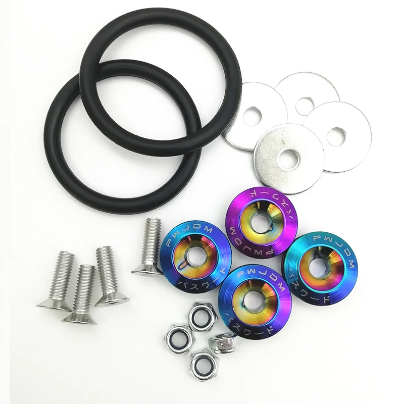 

4pcs/lot Universal Quick Release Fasteners Bolt Kit for Car Bumper Hatch Lid Chrome