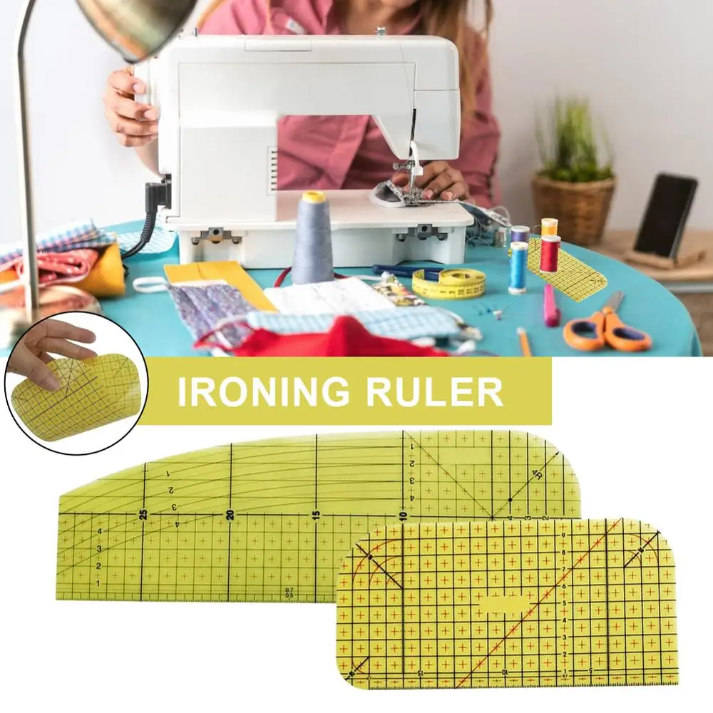 

Ironing Ruler Fabric Measuring Tool Tailoring Craft DIY Sewing Supplies Sewing Ironing Ruler Curling Clip Tailor Accessories