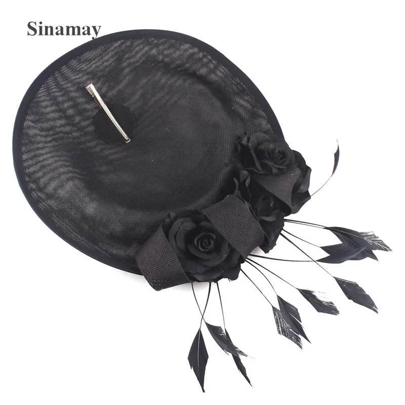 Женская Вуалетка Kenducky цвета слоновой кости большая шляпа с цветами заколки для