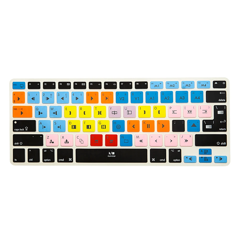 HRH Avid Media Composer ярлык Hotkey силиконовая клавиатура защитный чехол для Macbook Pro Air Retina 13