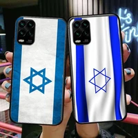 israel flag cartoon phone case for xiaomi redmi note 10 9 9s 8 7 6 5 a pro t y1 black cover silicone back pre style cover