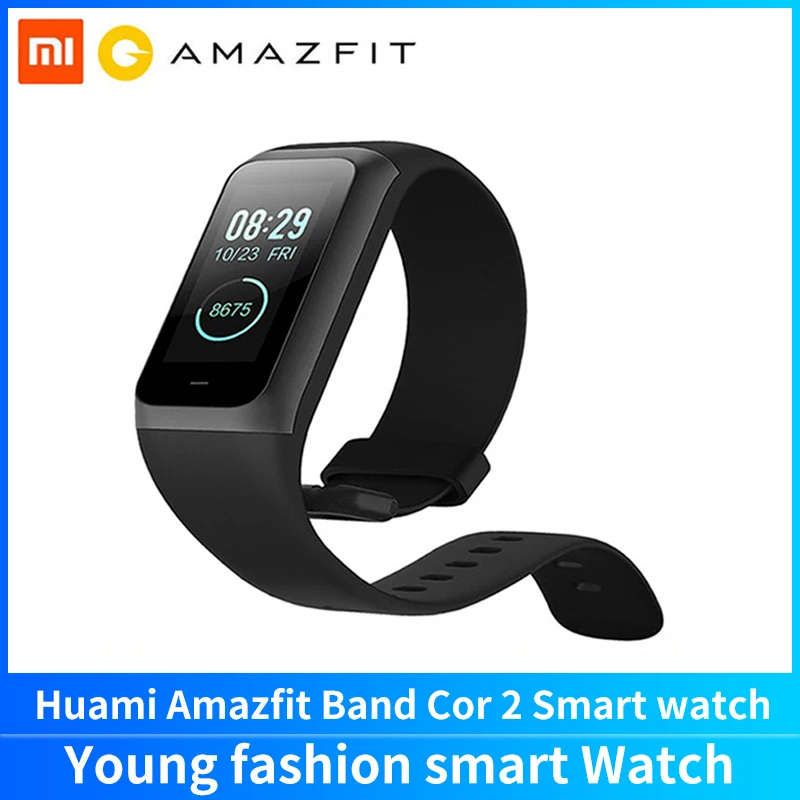 Huami Amazfit Band Cor 2 Смарт часы 5ATM водонепроницаемые 2.5D цветная рамка из нержавеющей