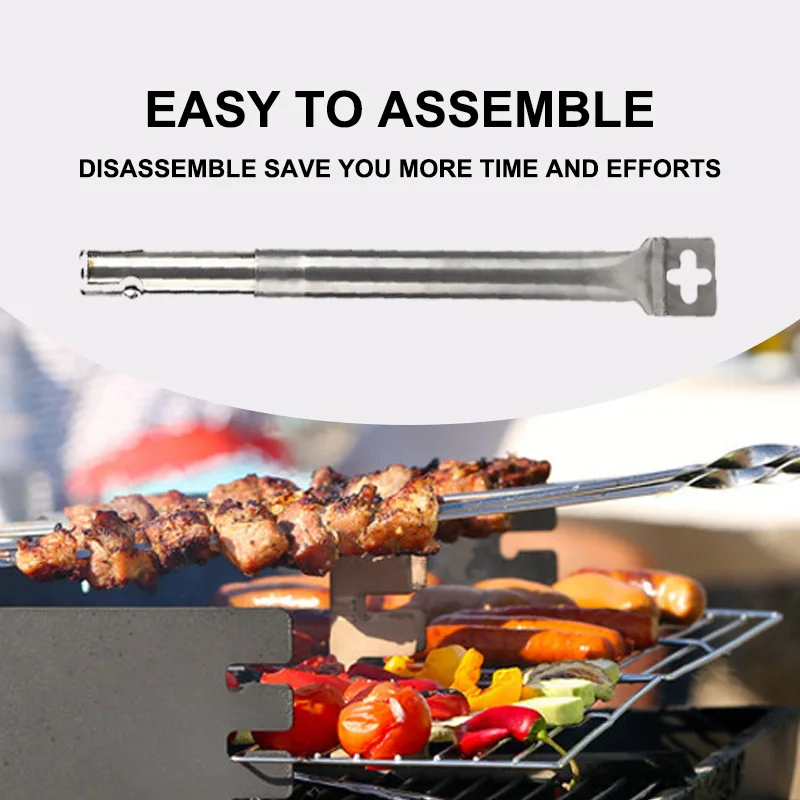 

1 Set BBQ Grill Pipe Telescopic Stainless Steel Pipe Tube Burners Parts Replacement for Brinkmann Grill Tube BBQ Accessories