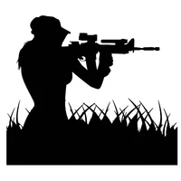 wall stickers war military air force marines soldiers girl sniper decal h266