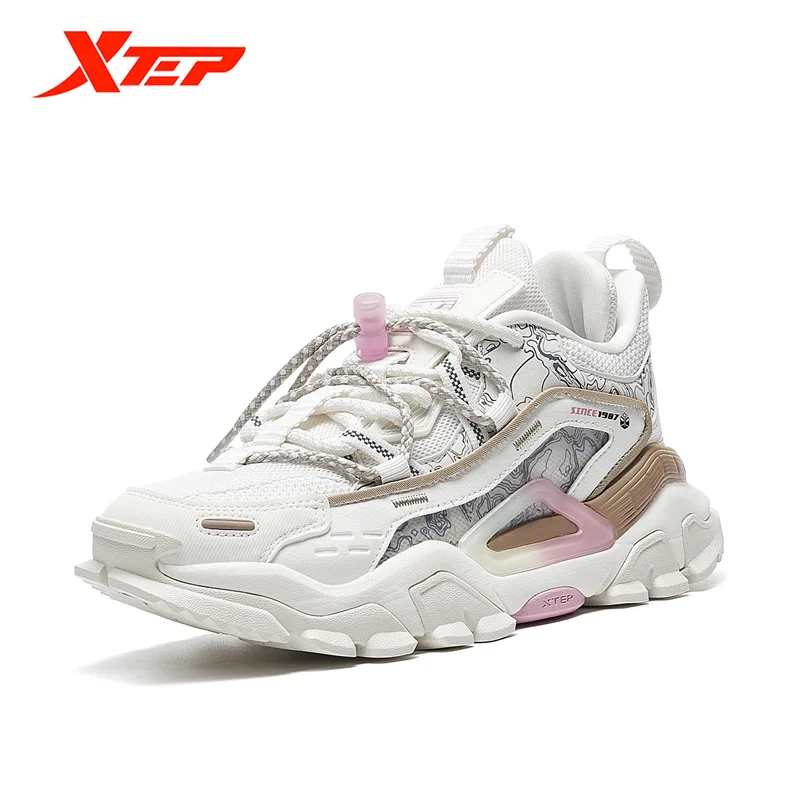 

Женские повседневные беговые кроссовки Xtep [китайский стиль], женские повседневные Нескользящие кроссовки, модель 879418320033