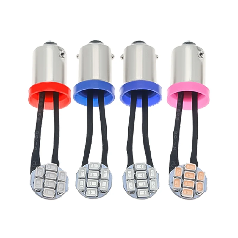 10 шт. BA9S T4W #44 #47 8smd 1206 основа с гибким проводом различные цвета неполярность AC DC 6 в 3