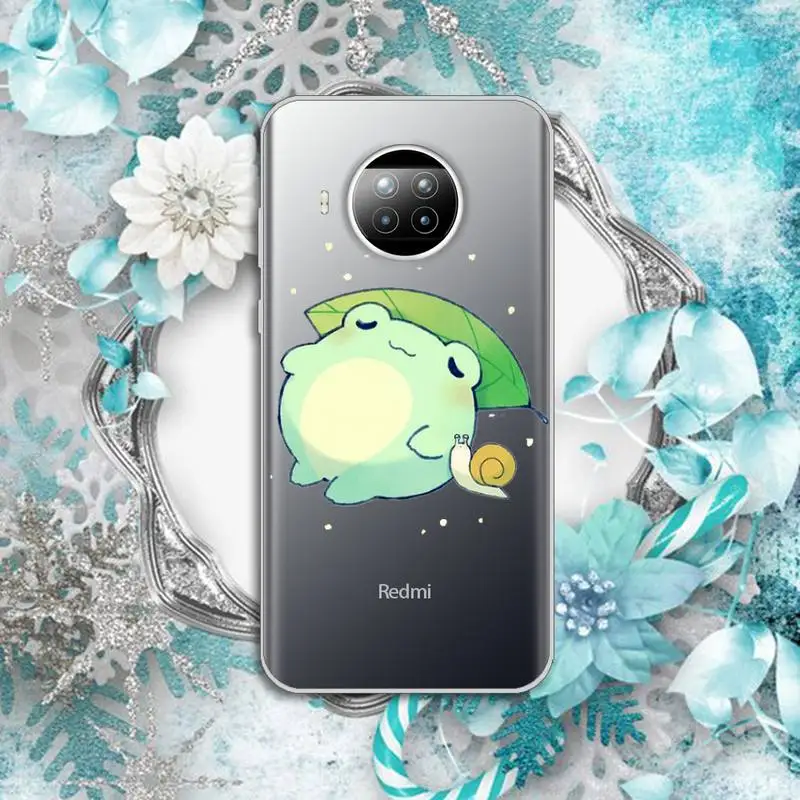 

CARTOON Frog Graphic design Phone Case Transparent for Xiaomi Redmi note 10 t 8 9 pro lite 11