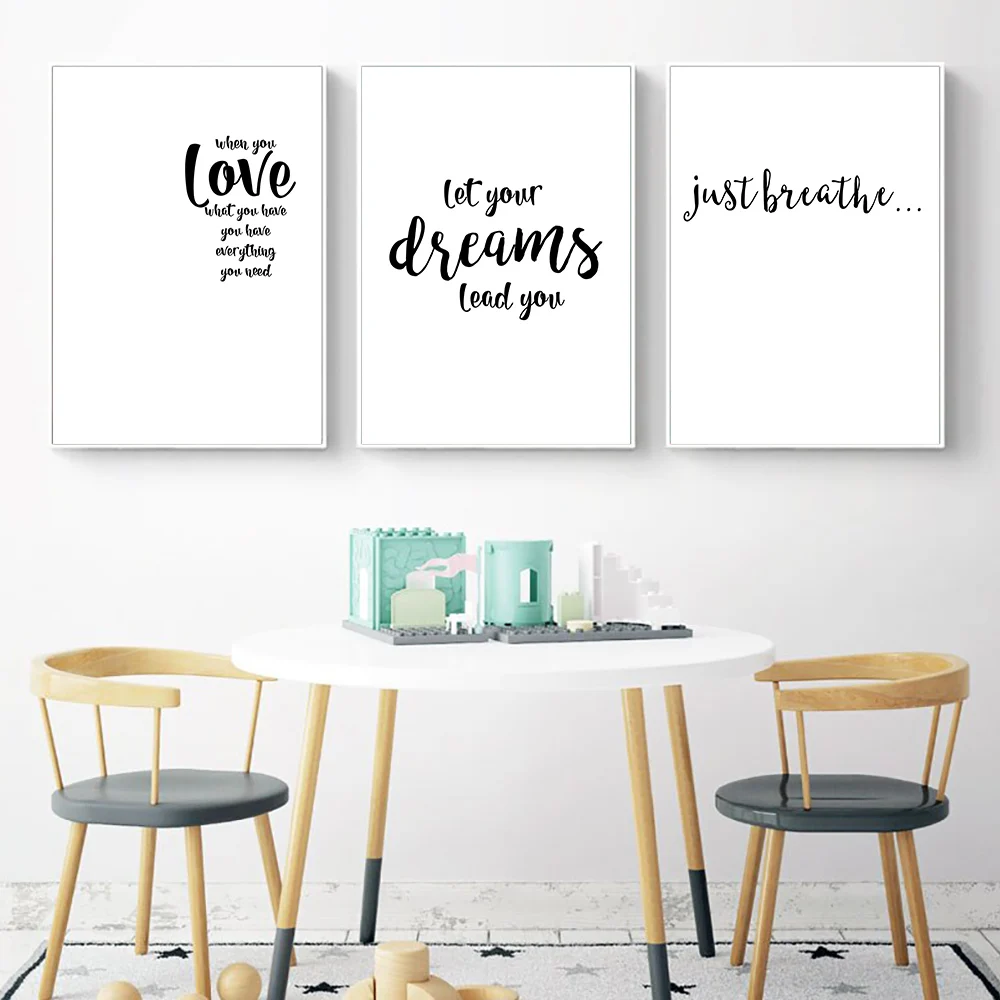 Мотивационная Цитата плакат любовь игровая комната холст Художественная печать