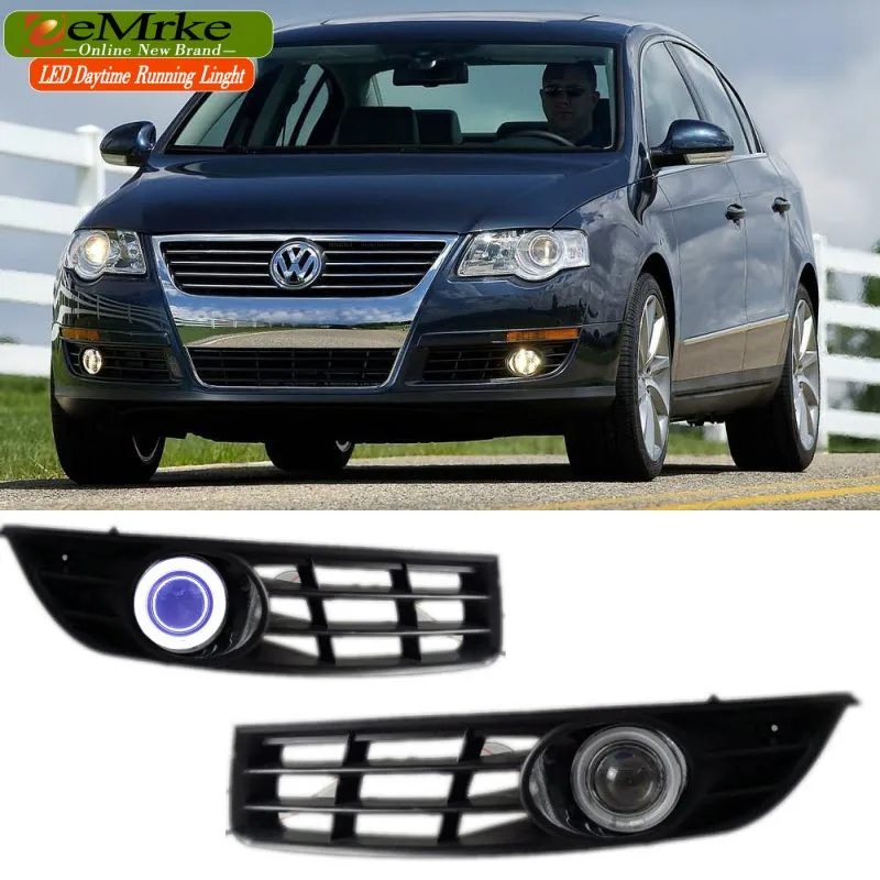 EeMrke для Volkswagen Passat B6 Typ3C 2006 2010 светодиодсветодиодный дневные ходовые огни Angel Eye