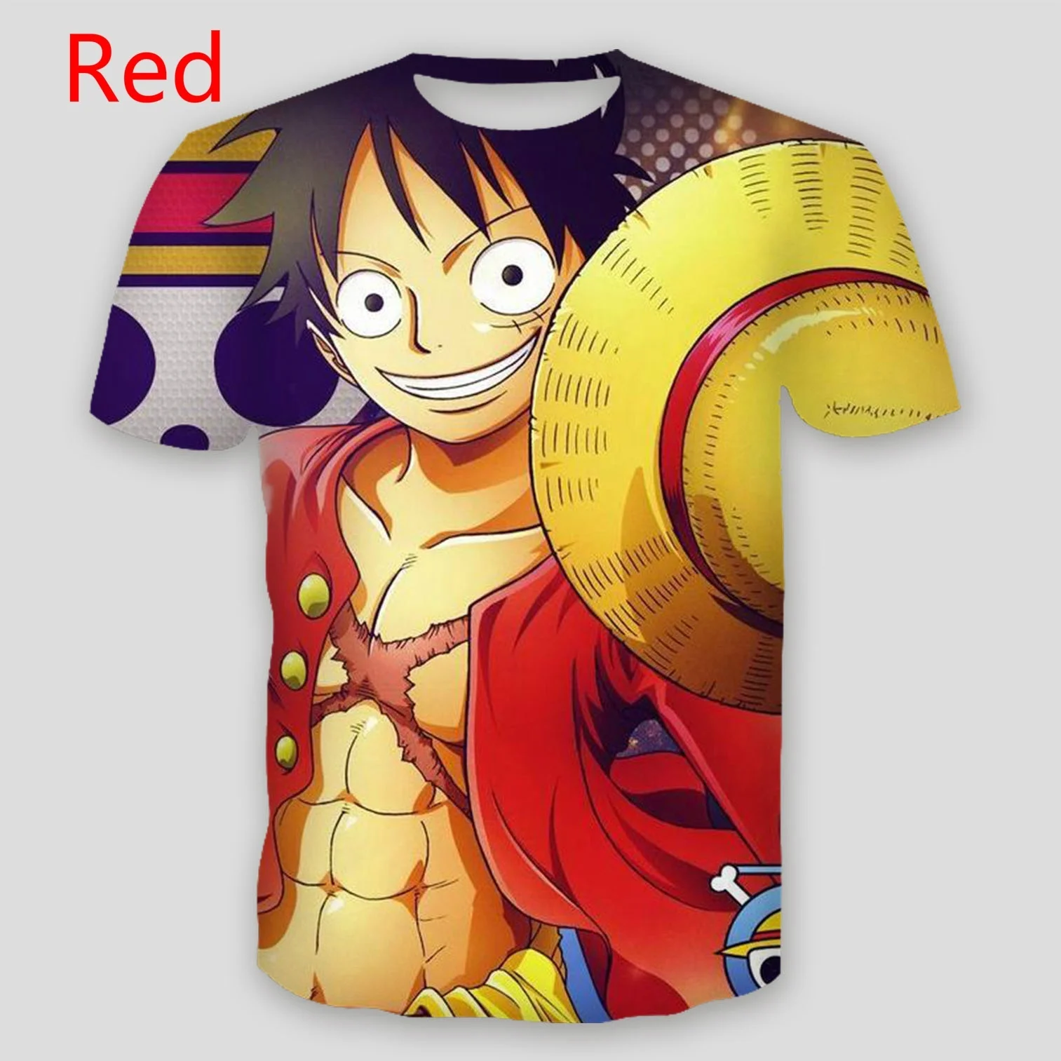 Лето Аниме Косплей одна деталь Луффи/dragon Ball одежда Повседневная футболка с короткими рукавами