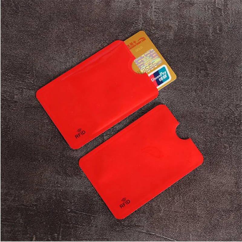 10pcs anti theft card holder aluminum foil rfid case anti degaussing card holder protection bank card set shielding bag nfc free global shipping