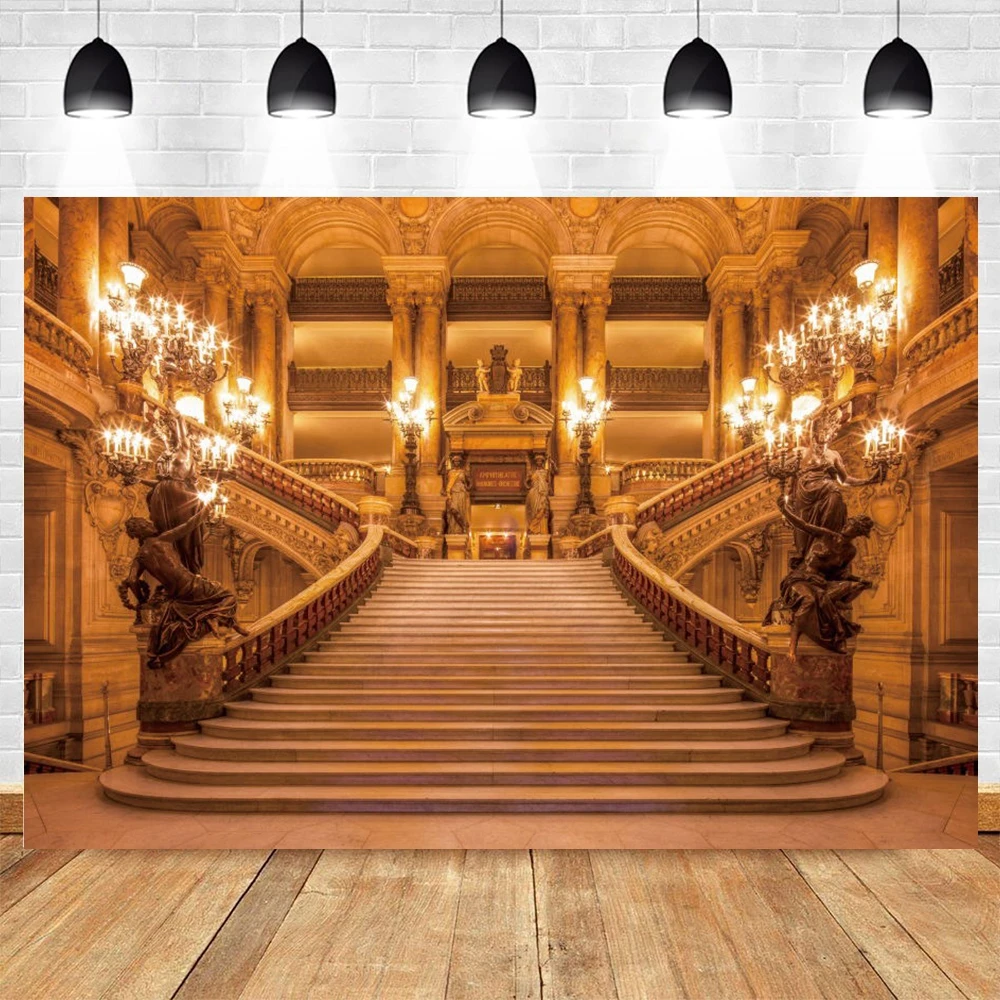 Фон дворец церковный Европейский замок фоны для фотографии Люстра лестница
