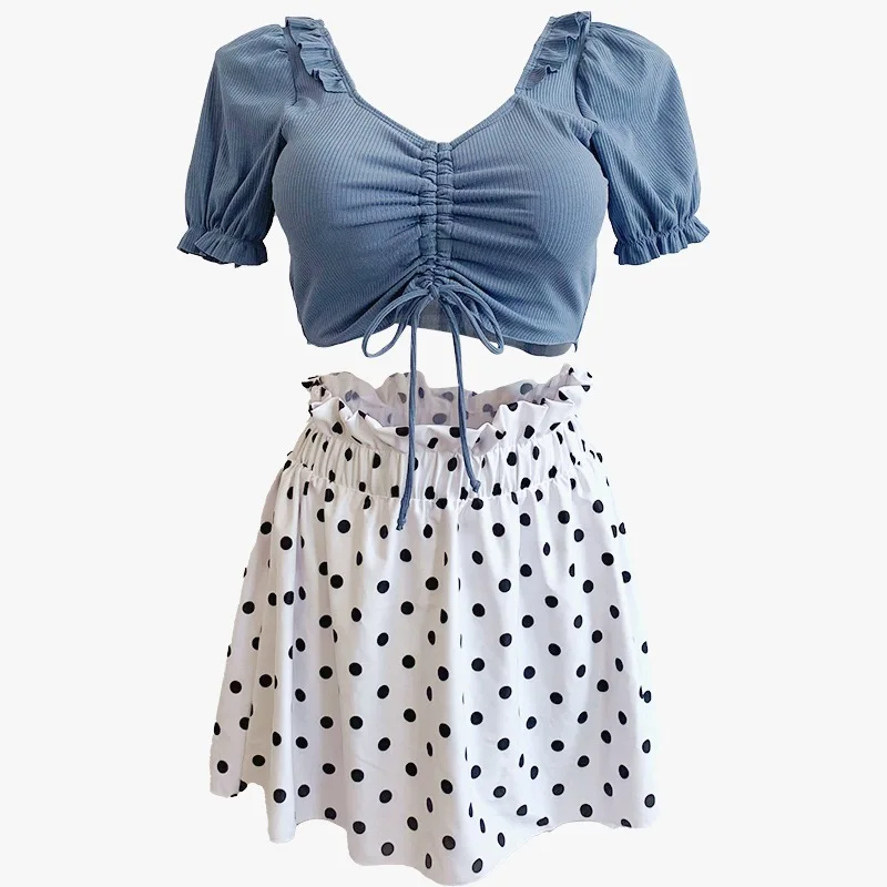 Купальник из двух частей купальный костюм пляжная одежда женский стиль танкини